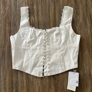 Brand New White Corset Top - M